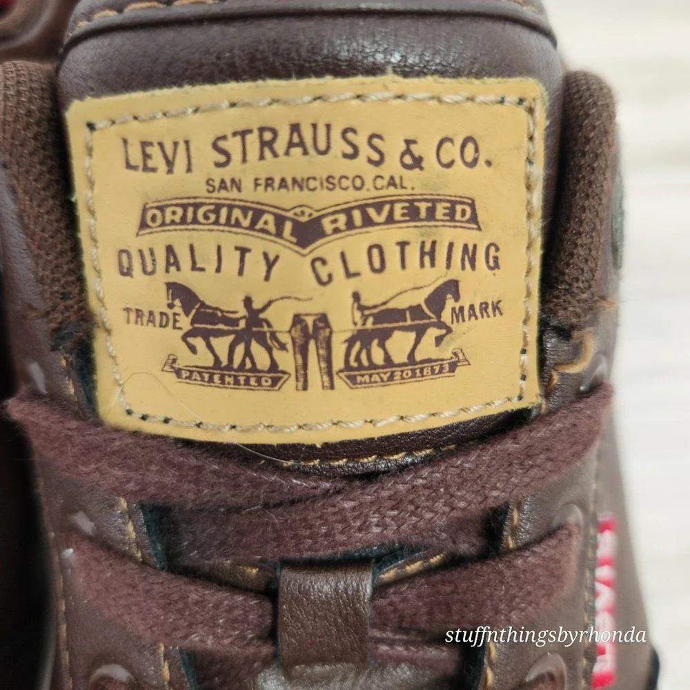 Levi's Mens Synthetic Leather Casual Lace Up Sneaker/‎ Trainers Shoe US 8.5